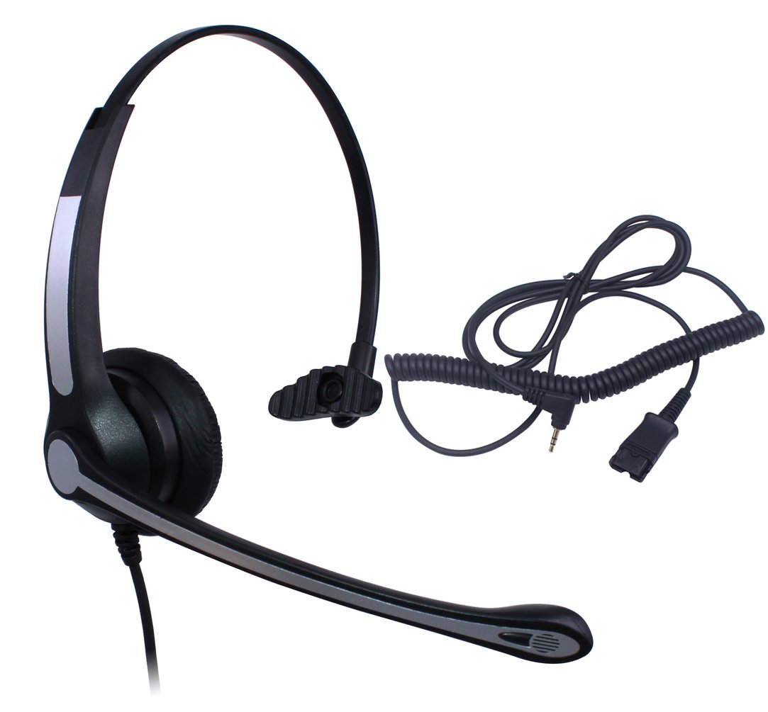 Amazon.co.jp: Audicom 2.5mm コールセンターヘッドセット マイク付き