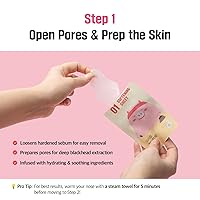 Vista 6 de Mefactory 3-Step Blackhead Remover Nose Strips Korean Skincare Instant Blackhead & Clogged Pore Removal Deep Cleansing, Sebum Control & Pore