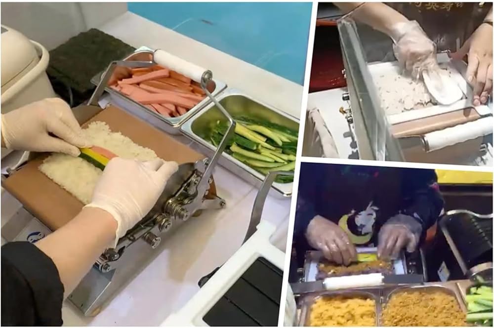Profesjonalny zestaw do robienia sushi, forma i foremka do robienia ryżu ze stali nierdzewnej, do samodzielnego wykonania i lunchu Bento