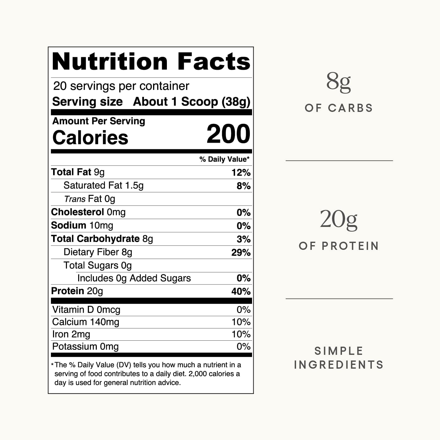Unflavored: Be Well by Kelly Vegan Protein Powder – Plant-Based Superfood Powder – Gluten Free & Keto Friendly - 20g Protein (Unflavored 30 Servings)