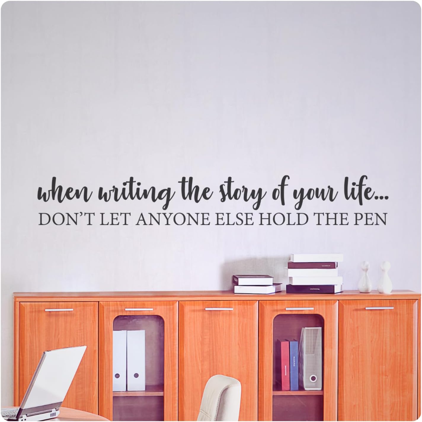 My Vinyl Story - When Writing The Story of My Life - Motivational Inspirational Wall Decal Sticker Quote Vinyl Art Decor for Home Office Classroom Bedroom, Removable (Black, 48x7 inches)