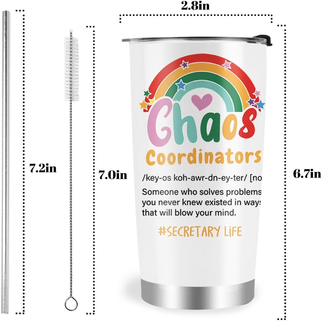 Secretary Gifts for Woman, Administrative Professional Day Gifts, Travel Coffee Mug Tumbler 20oz - Image 2