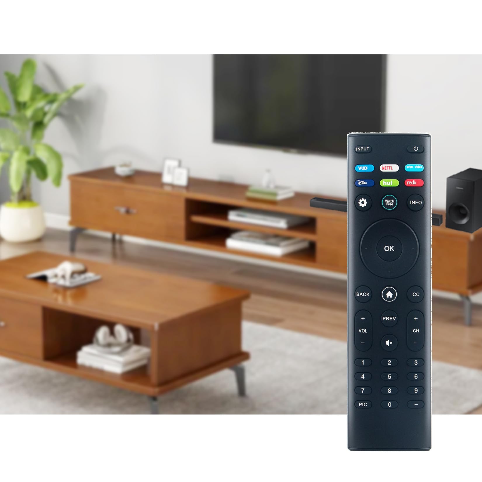 XRT140L Mando a distancia de repuesto aplicable para Vizio Smart TV D24h-J09 D24f-J09 D32h-J09 D32f-J04 D40f-J09 D43f-J04 D24f4-J01 D32f4-J01 OLED55-H1 OLED6 5-H1 P65QX-H1 P75QX-H1 P85QX-H1