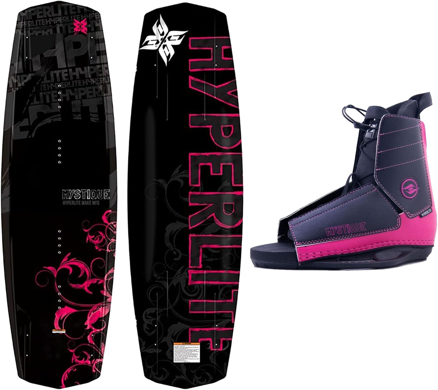 Mystique New Hyperlite Women's Wakeboard Package & Mystique Bindings Fits Boot Sizes 6-11! 135 cm