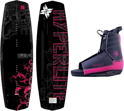 Mystique New Hyperlite Womens Wakeboard Package & Mystique Bindings Fits Boot Sizes 6-11! 135 cm