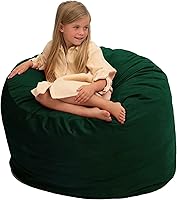 Vista 52 de ULTIMATE SACK 6000 Silla Puf de 6 Pies con Reposapiés, Funda de Gamuza Negra – Tumbona de Espuma de Gran Tamaño, Asiento de Suelo, Sofá Pequeño