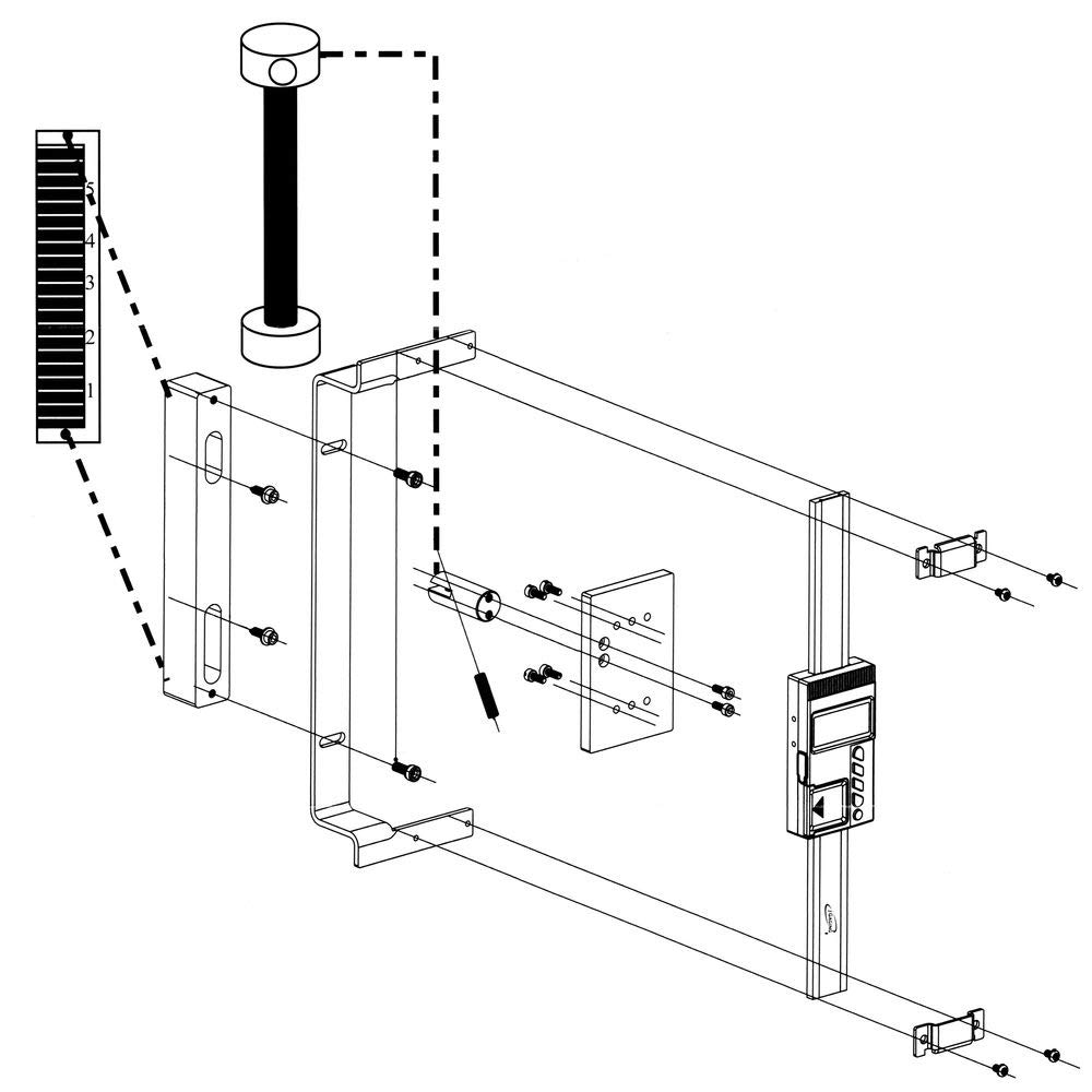 iGaging Digital Readout DRO and Quill Kit Mounting Bracket for Bridgeport Type Mills 6 Travel InchmmFractions product thumbnail 5