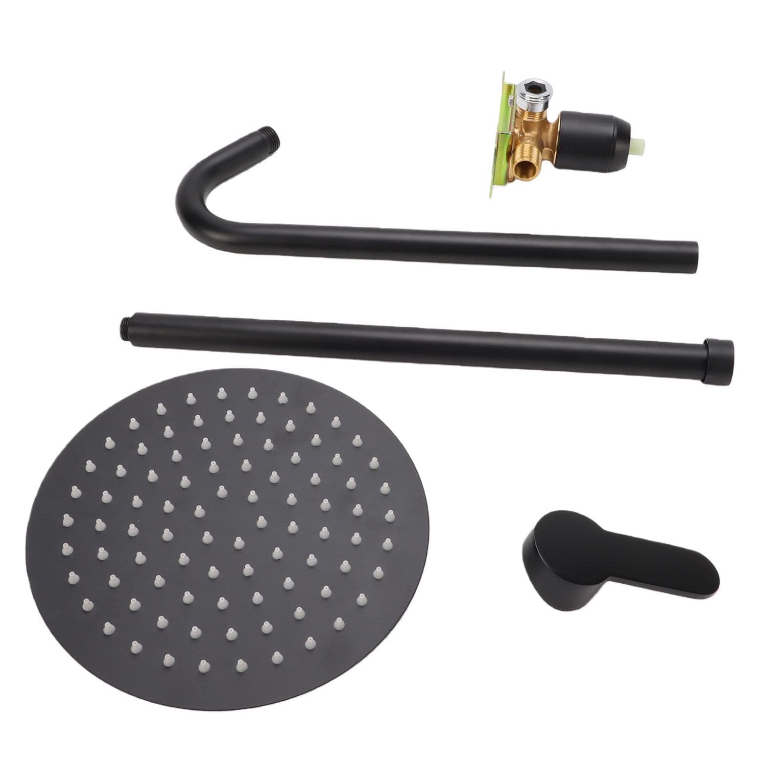 Ejoyous Kit de Ducha Exterior Fabricado en Acero Inoxidable 304 con Rociador Tipo Lluvia y Grifo para Piscina y Playa