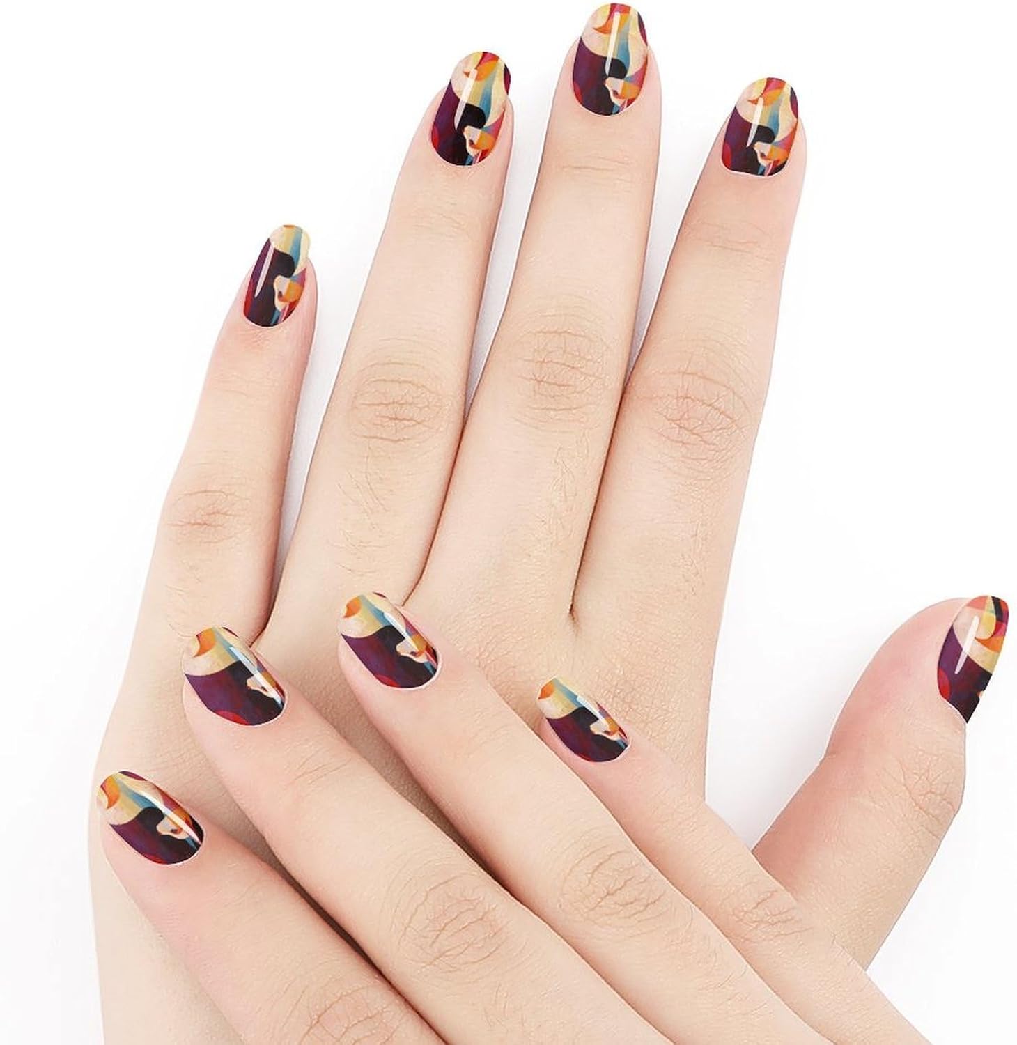 Abstract AnimalSummer Nail Stickers Nail Strips | Nail Art Stickers of 10 sets with decorate fingernails,toenails,artificial nails Full Cover Easy On-Off Non-Damaging