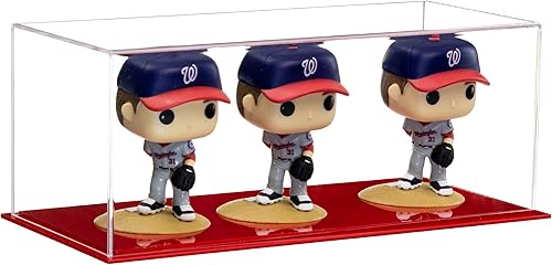 Vista 431 de Better Display Cases Versátil vitrina de acrílico transparente - Caja rectangular grande con base blanca 18" x 12" x 3" (BK09)