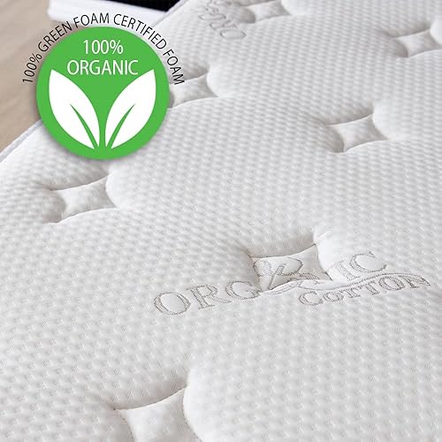 Miniatura 3 de Oliver & Smith - Colchón híbrido de espuma viscoelástica fresca de 12 pulgadas y resortes con funda transpirable, cómoda parte superior de almohada