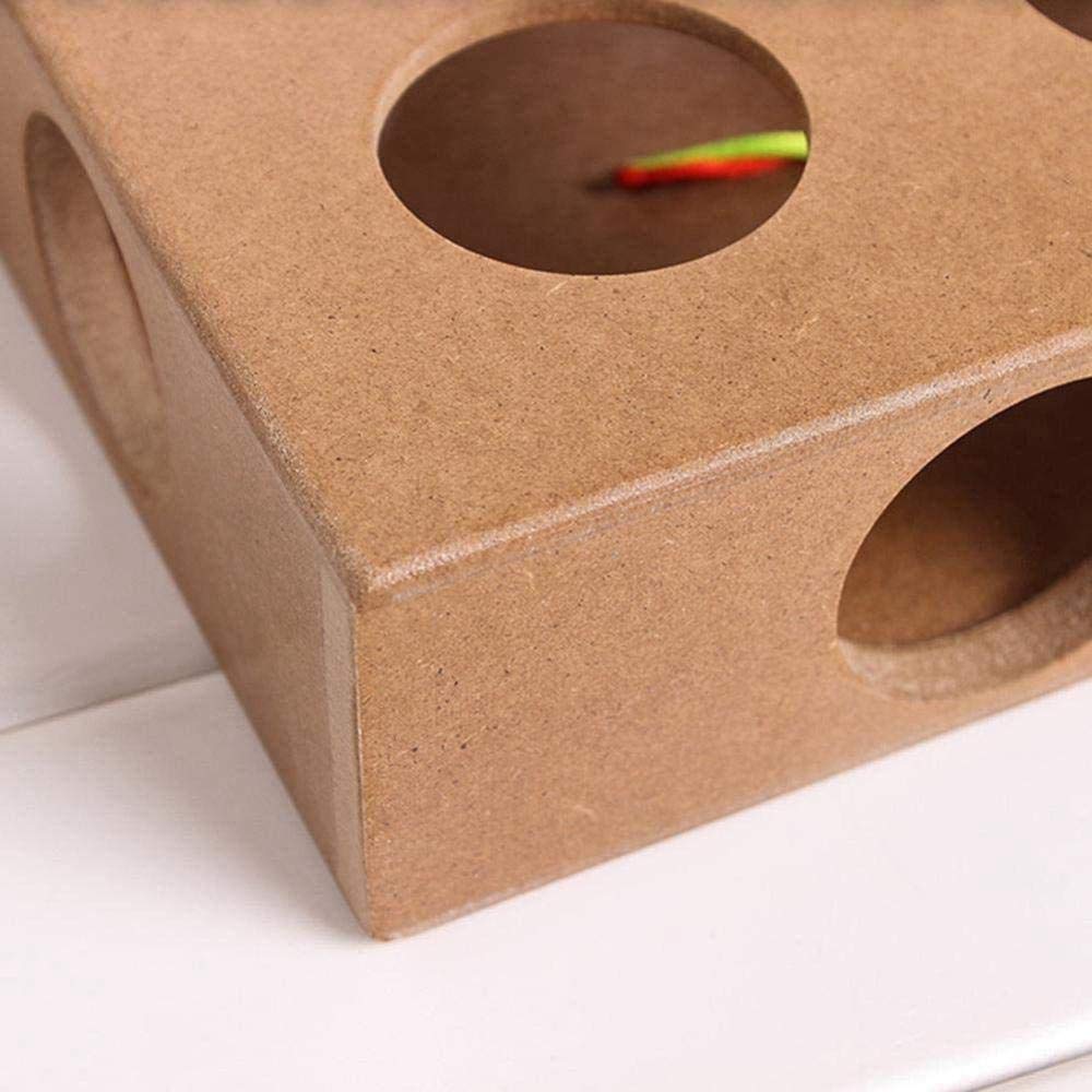 Drôle Interactif Chat De Compagnie Jouet Puzzle Boîte en Bois Peek Jouer Jouet Boîte Cacher Et Chercher Chat Souris Jouet Et Puzzle Mangeoire Adorable Chat De Compagnie Jouets