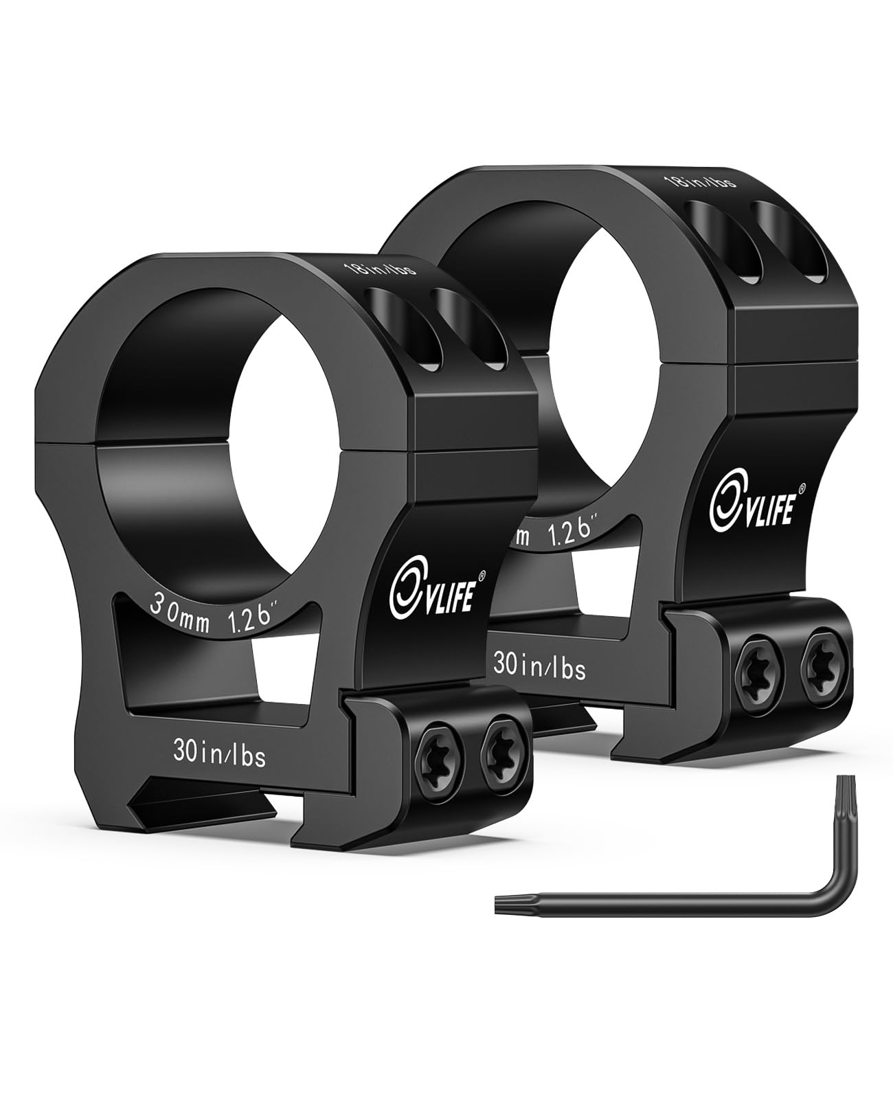 CVLIFE Precision Scope Rings Mount - Compatible with Picatinny Rails and More - 2 Pieces