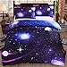 Produktbild Stillshine 3 TLG 3D Mysteriös Universum Galaxis Bettwäsche Set Bettbezug Bettdecke hülle Bezug Kissen Farbe Wählbar, (200 cm x 230 cm, Universum 06)