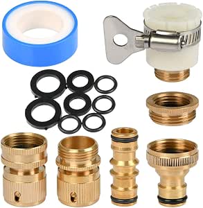 Raccordi Idraulici, 4 Pezzi Riduzione 1/2 3/8 AG/IG Adattatore Filettato Manicotto per Capezzolo Ridotto per Giunti Di Tubi