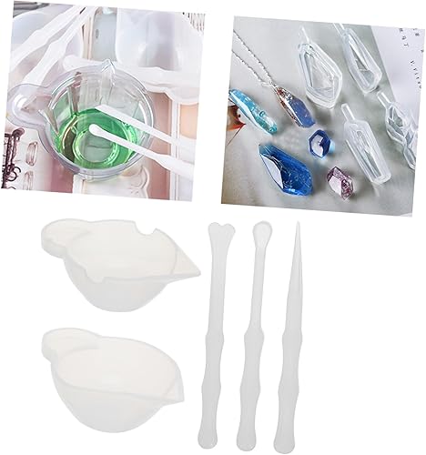 Miniatura 6 de Anneome Juego de herramientas de mezcla de pegamento, taza de medición de silicona, kit de molde, tazas y palos de mezcla de resina epoxi, tazas de