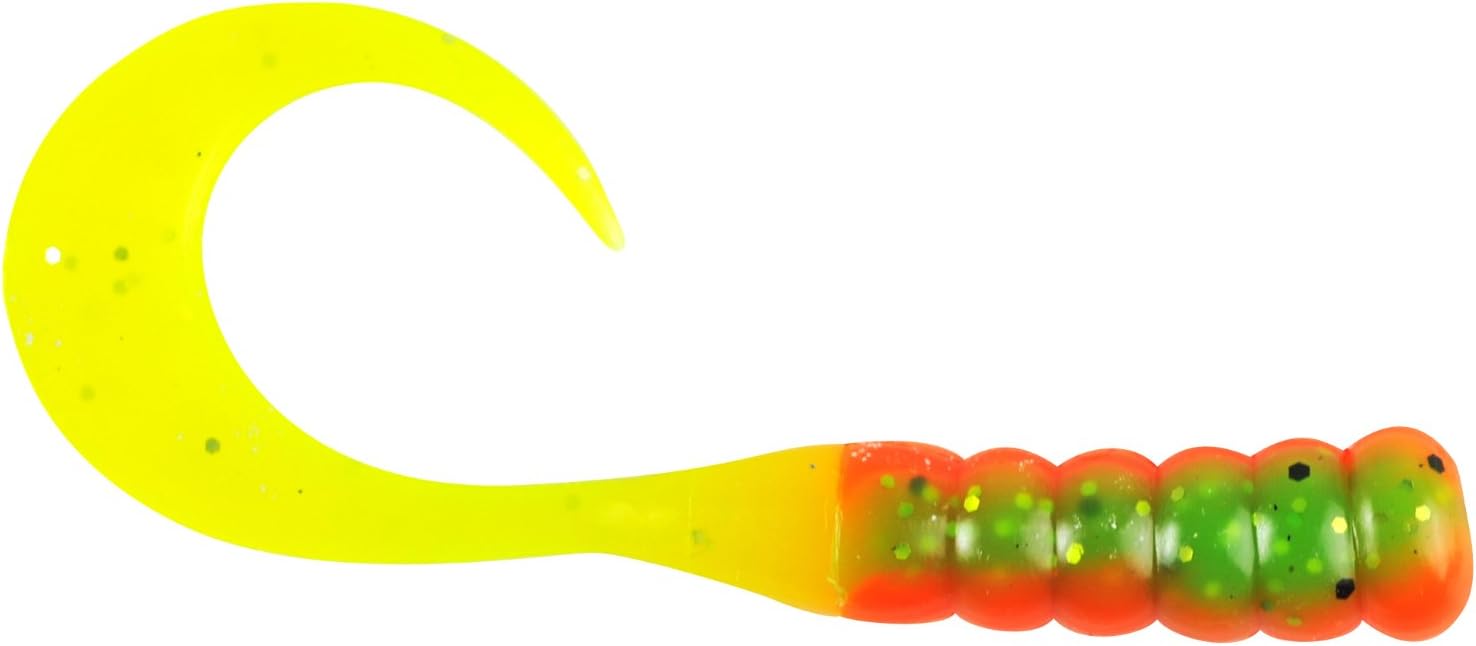 PowerBait Ribbontail Grubs,Firetiger,3" (15 Count)