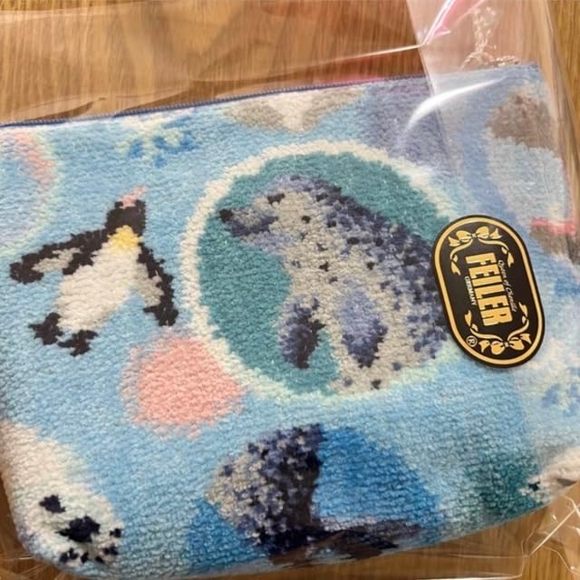 Faylor FEILER Asahiyama Aqua Friends Pouch, Large Asahiyama Zoo