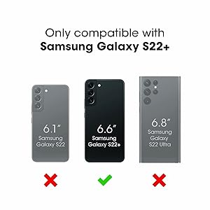 OtterBox Galaxy S22+ Symmetry Series Case - Stardust (Glitter/Clear), Ultra-Sleek, Wireless Charging Compatible, Raised Edges Protect Camera & Screen