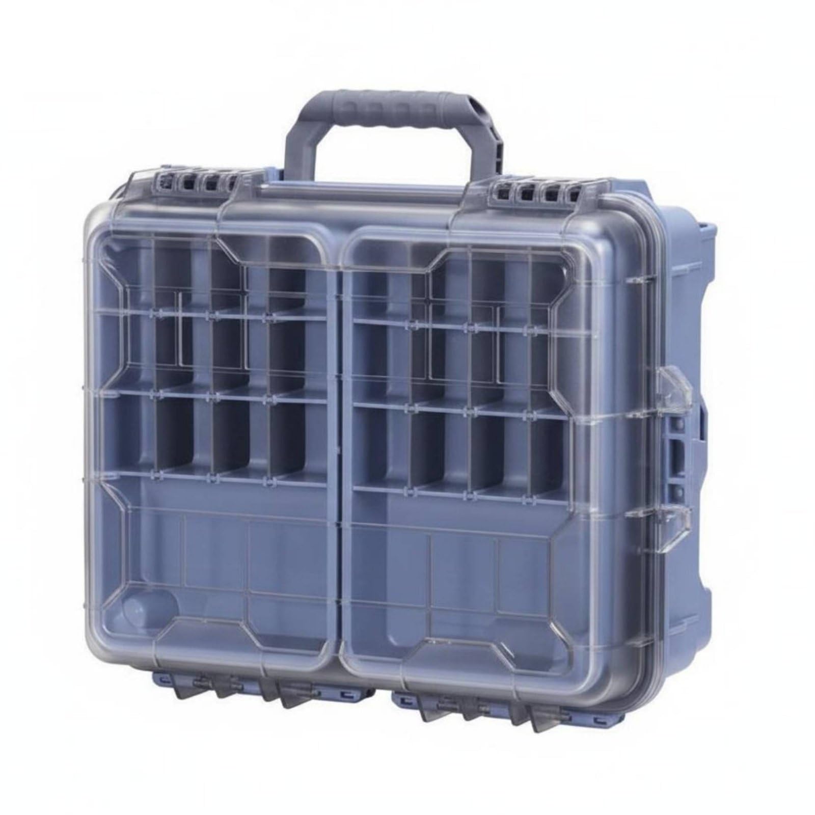 predolo Custodia Impermeabile da Pesca Scatola Porta Esche Ami E Piccoli Accessori con Divisori Mobili Struttura Sigillata Coperchio a Scatto in Solido Adatta, Blu