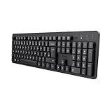 Trust Ody II Silent Wireless Keyboard QWERTY UK Layout, Membrane Low Profile Keys, USB Receiver 2.4GHz, Spill-Resistant, Batteries Included, Quiet Computer Keyboard for PC Laptop Mac - Black