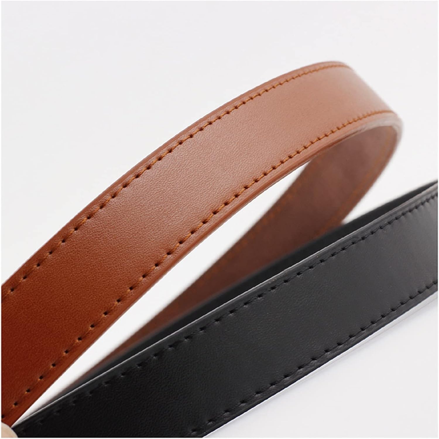 PU Leather Belt Simple Square Buckle Ladies Waistband Fashion Retro Women Student Belt For Jeans Dress Cloth 1Pcs