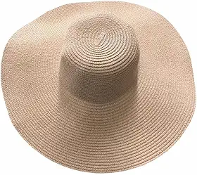 Chapéu Praia Palha Liso Aba Grande Feminino Personalizável