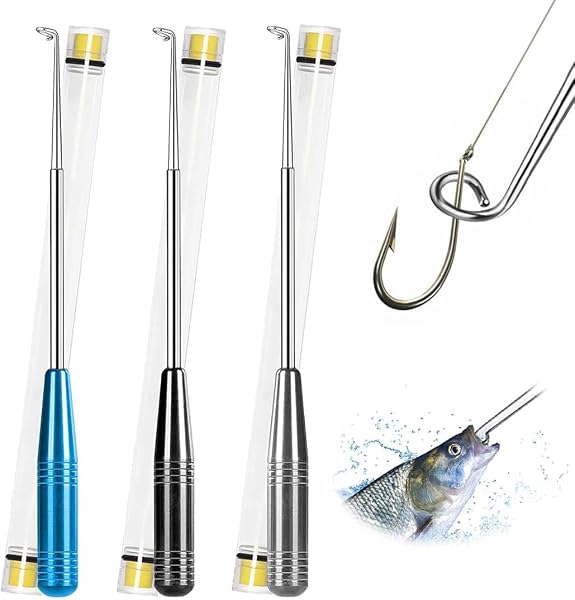 3 Pcs Slamatore Pesca Svitatore Ami Da Pesca Gancio Da Pesca Rapido In Acciaio Inox Pratico E Pratico Sganciatore Portatile Per Pesca Per Piccoli E Grandi Ami Da Pesca Argento Nero Blu - 1
