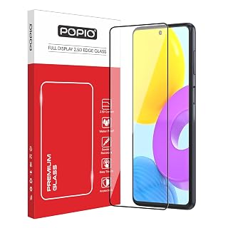 POPIO Military-Grade Gorilla Tempered Glass For Samsung Galaxy M52 5G / M53 / M54 / F54 | 9H Hardness, Edge-to-Edge, Bubble-Free