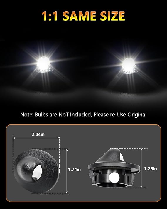 LED License Plate Light LED Tag Light Housing Lamp Assembly Fit for Ford F150 F250 F350 Ranger Explorer Bronco Excursion Expedition, 6500K Black, 2PCS