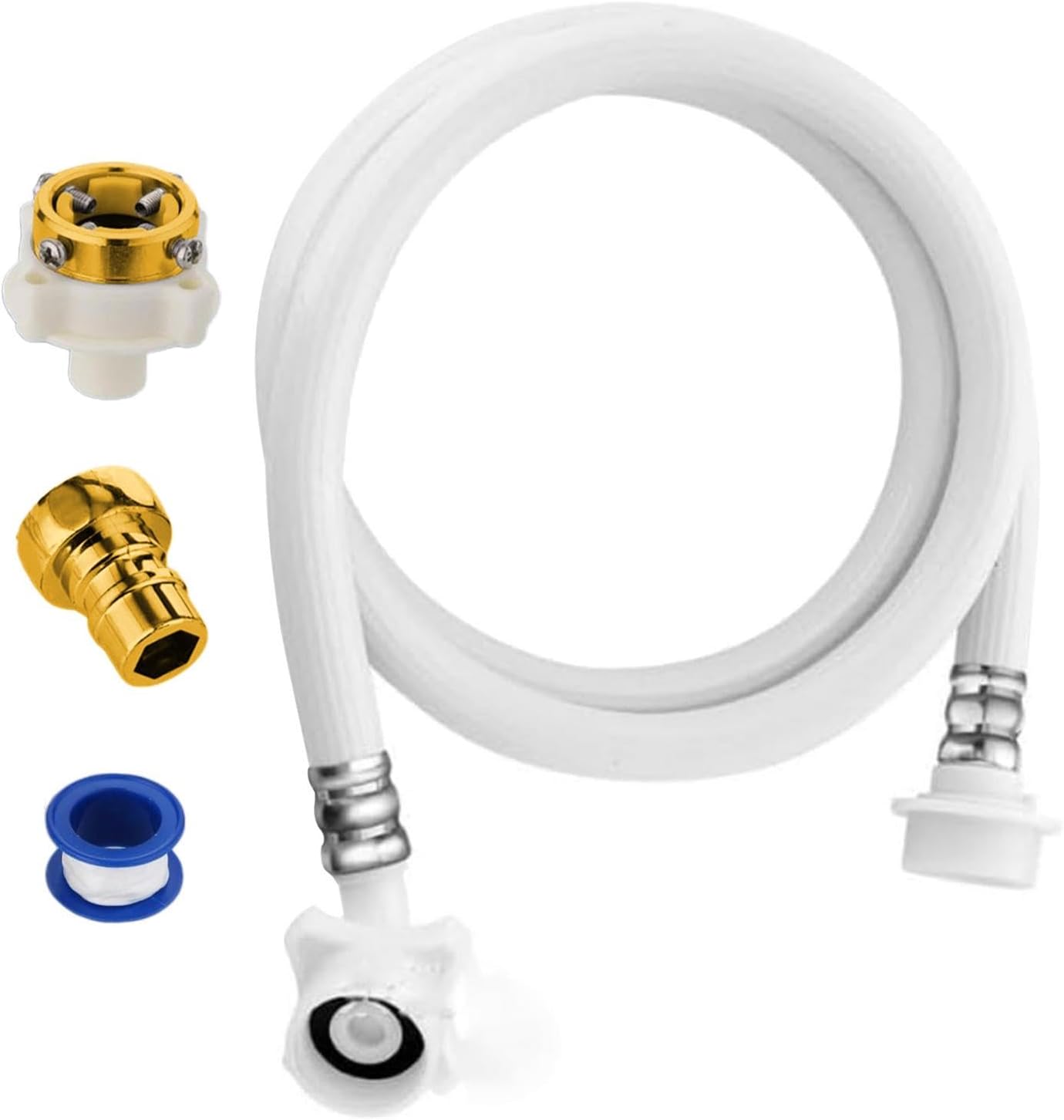 Amazon.co.jp 長いユニバーサルPVCウォーターインレットホース 取り外し可能なインターフェイス排水ホース｜圧縮と曲げ耐性