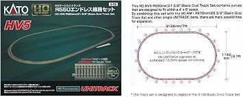 Kato KATO KATO HO Gauge HV-5 HO Uni-Track R550 Endless Track Set 3-115 Railway Model Rail Set