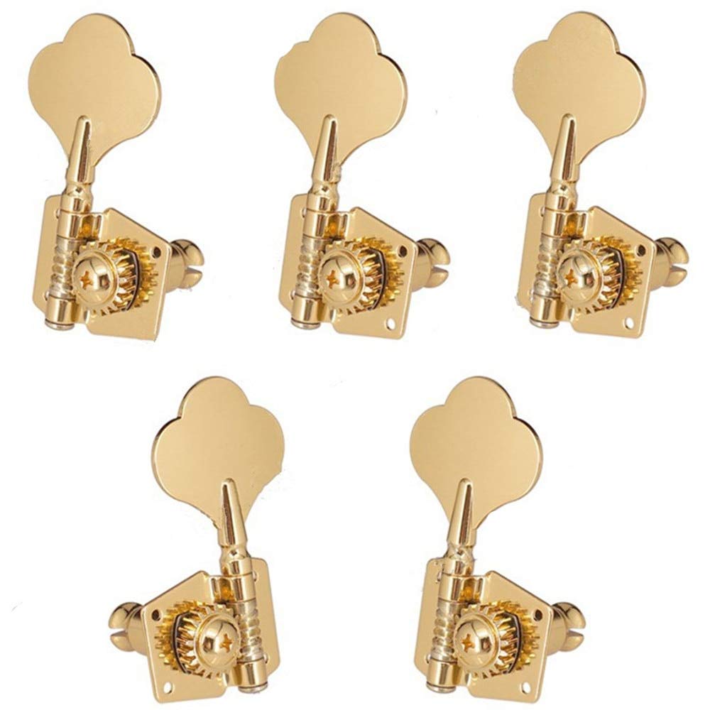 Guitar Parts A Set of 5pcs Gold Open 5 String Bass Tuning