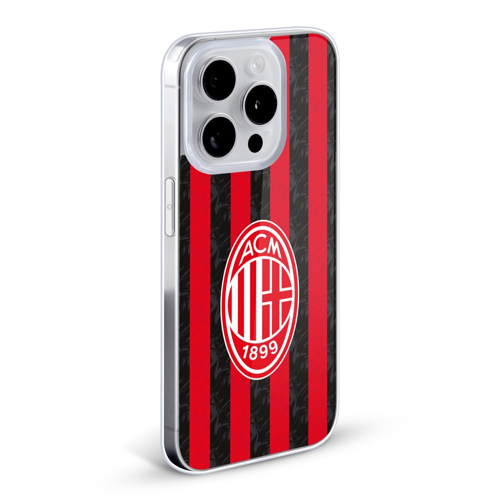 Head Case Designs Licenza Ufficiale AC Milan Home Kit per Stemma 2025/26 Custodia in Gel [Protezione di Grado Militare] Compatibile con Apple iPhone 17