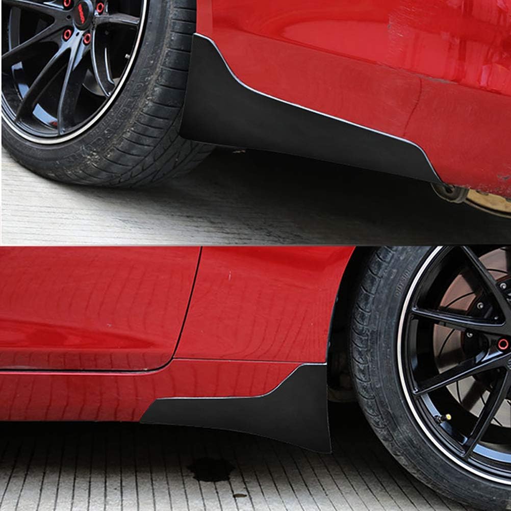 Front + Rear Fender Fit for 2014-2023 Infiniti Q50/Q50s Splash Mudflaps Guards - Unpainted Matte Black ABS Mud Flaps Fender Splash Guards