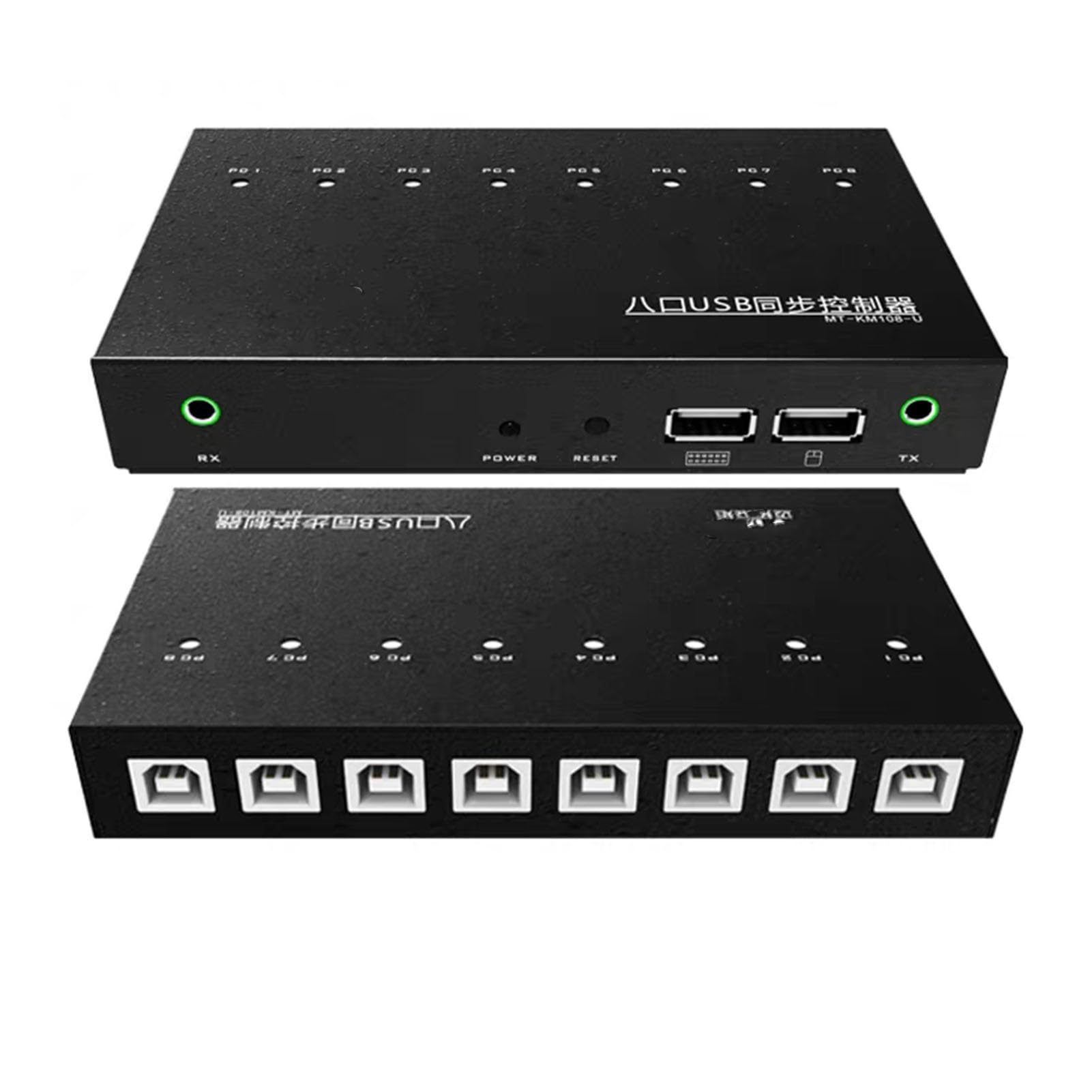 KVM Switch/Distributor - 4/8 Port USB Synchronizer/Sharer, USB Keyboard Mouse Sync Controller, for Game Tudios, Security/Stock Market Surveillance, Offices(8 Ports)-image-46