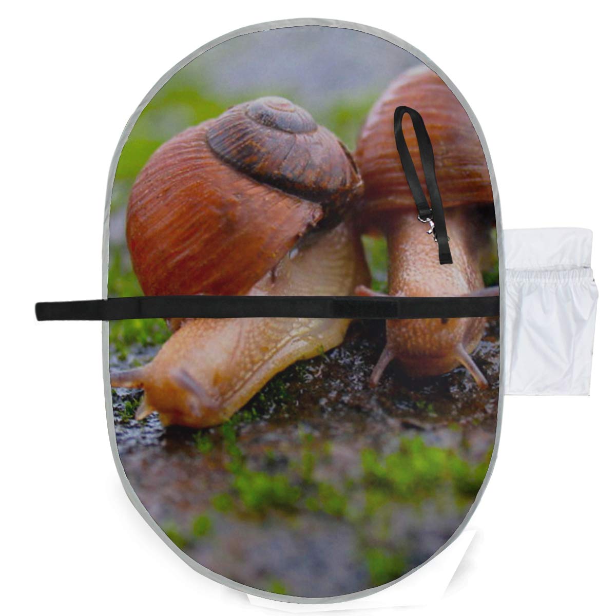 Two Big Snails On Green Leaf Girl Diaper Changing Pad Baby Portable Changing Pad