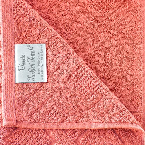 Toallas de baño Nine West color coral rosa de algodón para un secado cómodo diario 3