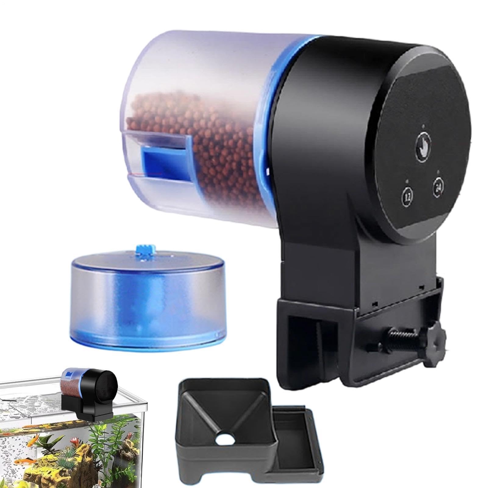 Alimentador automático de peces con temporizador a pilas para acuarios