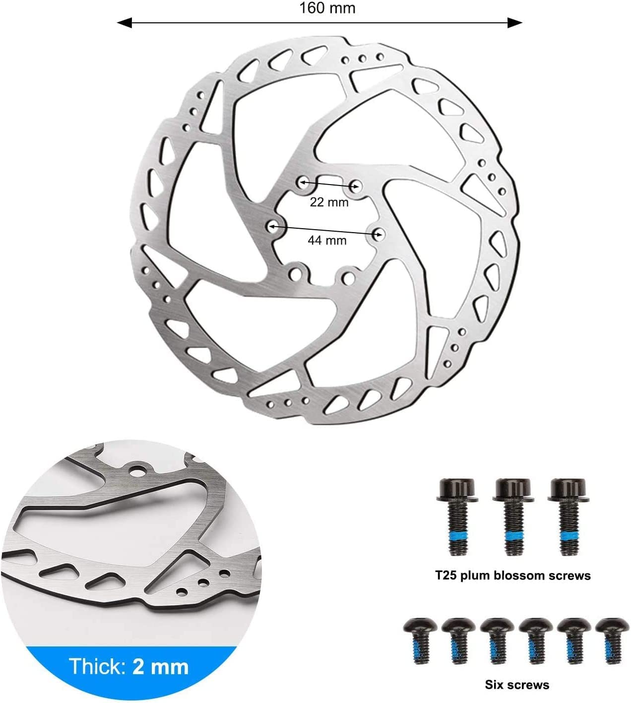 Juego de frenos de disco hidráulicos MTB, bicicleta de montaña freno delantero izquierdo 800mm, palancas de aleación de aluminio con calibres, adaptador PM/IS y rotor de 160mm, compatible con