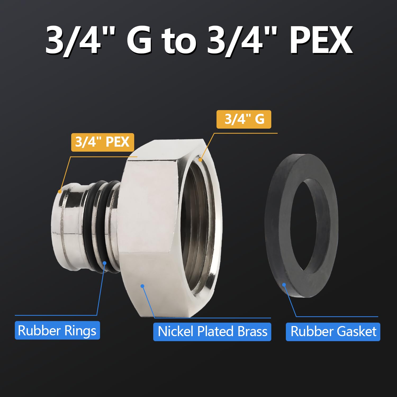 Pex Nut Snapklik.com : AB 10 Pcs 3/4