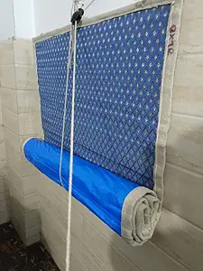 TCLPVC Plastic Sheet roll Up Blinds Blue Waterproof 5/9 ft Pack of 1