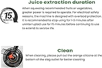 Vista 9 de Cold Press Juicer, Masticating Juicer with Large Feed Chute Fit Whole Fruits & Vegetables，Stainless Steel Slow Masticating Juicer Easy to Clean