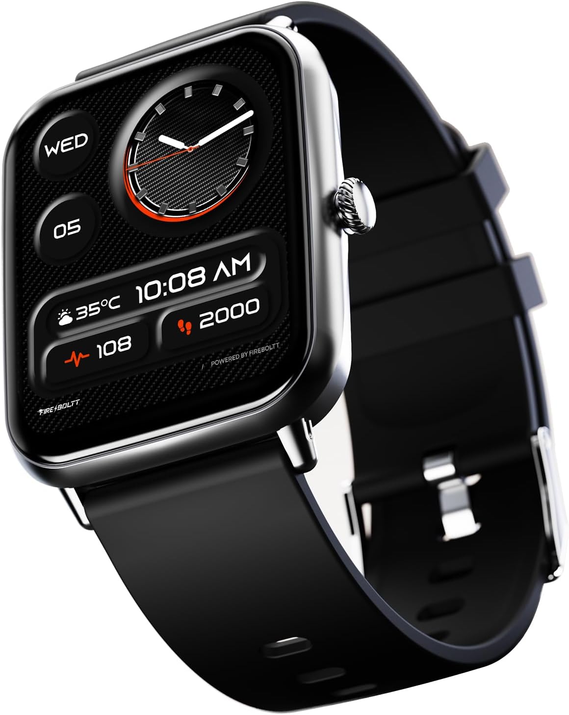 Ninja Call Pro Plus 46.48mm (1.83 inch) Smart Watch with Bluetooth Calling, AI Voice Assistance, 120 Sports Modes IP67 Rating, 240 * 280 Pixel High Resolution (Black)