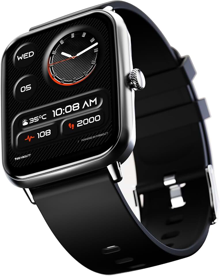 Fire-Boltt Ninja Call Pro Plus 46.48mm (1.83 inch) Smart Watch with Bluetooth Calling, AI Voice Assistance, 120 Sports Modes IP67 Rating, 240 * 280 Pixel High Resolution (Black)