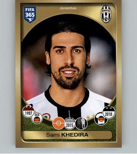 2016-17 Panini FIFA 365 Stickers CentralSouth America #498 Sami Khedira Juventus Official Soccer Album Sticker in Raw (NM or Better) Condition