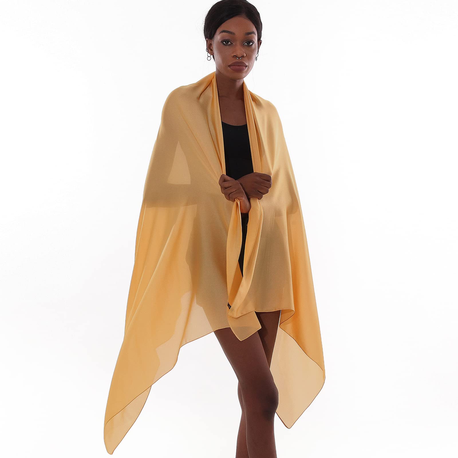 Sciarpa Donna Leggera Scialle Sciarpe Elegante Cerimonia Foulard Pashmina Scilla Stole Primavera Estate