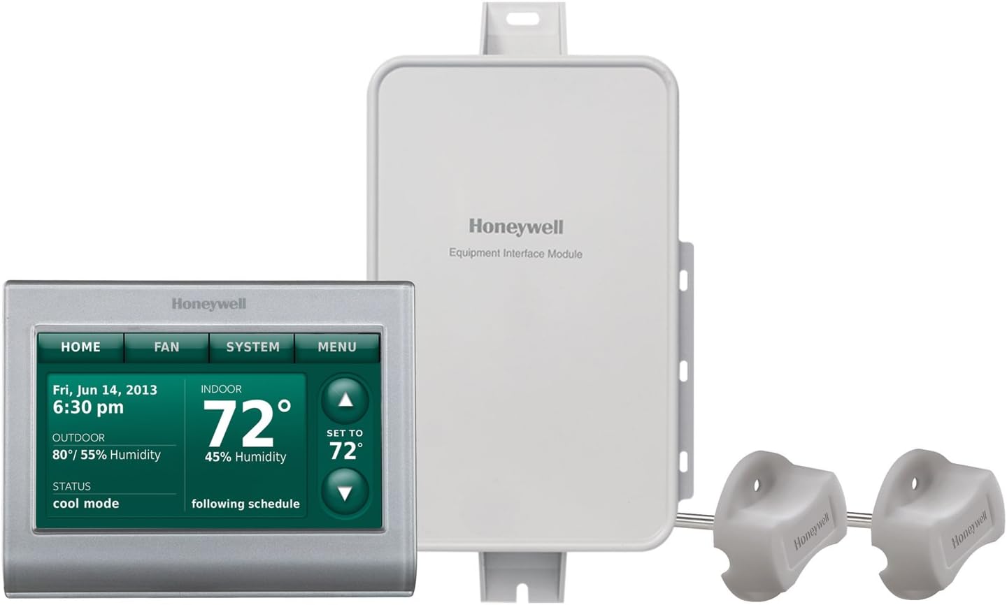 Honeywell Prestige IAQ Redlink Thermostat System Silver Thermostat