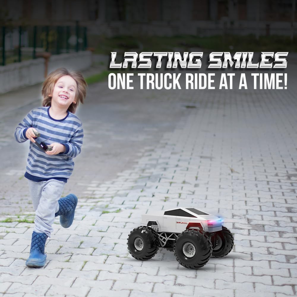 KuroShine RC Cyber Truck Toy Car 1:16 Scale, Waterproof 4WD Amphibious, Remote Control for Kids 6+, All-Terrain Off-Road Pickup, 2.4GHz, Ideal Gift for Boys (XS-1)