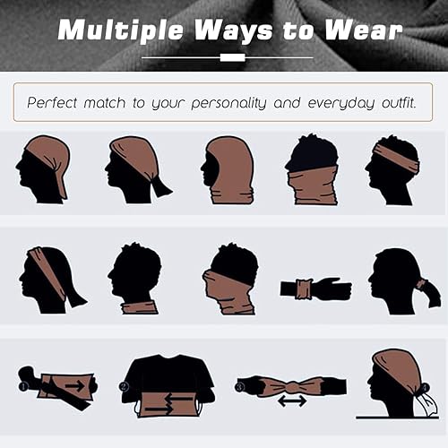 Miniatura 3 de MoKo Máscara facial para mujeres y hombres paquete de 4 unidades bufanda bandana protección UV polvo reutilizable lavable pasamontañas para